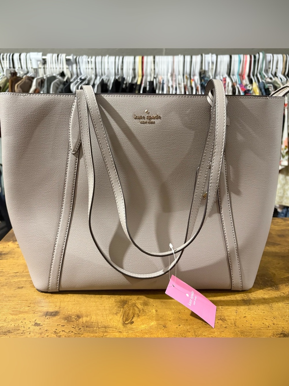 Kate Spade Cara Tote Bag in Warm Taupe NWT